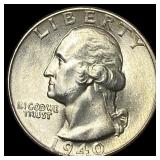 1940 Silver Washington Quarter UNCIRCULATED