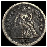 1841-O Silver Seated Liberty Dime NICELY CIRCULATE