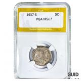 1937-S Buffalo Nickel PGA MS67