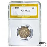 1919 Buffalo Nickel PGA MS66