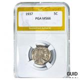 1937 Buffalo Nickel PGA MS66