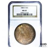 1884-O Morgan Silver Dollar NGC MS65