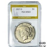 1927-D Silver Peace Dollar PGA MS63