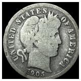 1905-O Silver Barber Dime LIGHTLY CIRCULATED