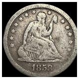 1858 Seated Liberty Quarter NEARLY UNCIRCULATED
