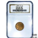 1915-S Wheat Cent NGC MS64 BN