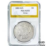 1882-O/S Morgan Silver Dollar PGA AU55