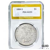 1884-S Morgan Silver Dollar PGA AU53
