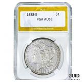 1888-S Morgan Silver Dollar PGA AU53