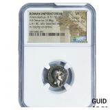 Roman Ahenobarbus, 31/30 BC Silver Denarius NGC