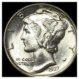 1937 Mercury Dime GEM BU