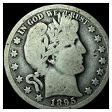 1895-O Silver Barber Half Dollar LIGHTLY CIRCULATE