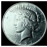 1927 Silver Peace Dollar CLOSELY UNCIRCULATED