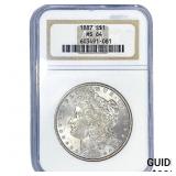 1887 Morgan Silver Dollar NGC MS64