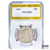 1941 Walking Liberty Half Dollar PGA MS64