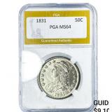 1831 Capped Bust Half Dollar PGA MS64