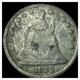 1857 Seated Liberty Half Dime NICELY  CIRCULATED