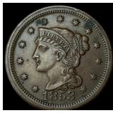 1853 Braided Hair Large Cent UNCIRCULATED