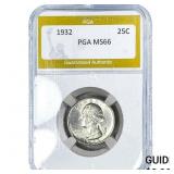 1932 Washington Silver Quarter PGA MS66