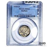 1938-D Buffalo Nickel PCGS MS66