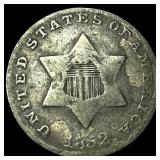 1852 Silver Three-Cent Piece LIGHTLY  CIRCULATED