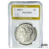 1889-S Morgan Silver Dollar PGA MS63