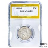 1929-S Standing Liberty Quarter PGA MS66 FH