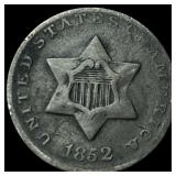 1852 Silver Three-Cent Piece LIGHTLY CIRCULATED