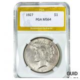 1927 Silver Peace Dollar PGA MS64