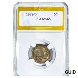 1938-D Buffalo Nickel PGA MS65