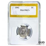 1942 Jefferson Nickel PGA PR67+