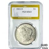1921-D Morgan Silver Dollar PGA MS63