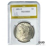 1881-O Morgan Silver Dollar PGA MS63