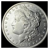 1897-O Silver Morgan Dollar ABOUT UNCIRCULATED