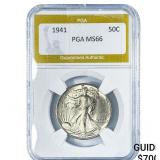 1941 Walking Liberty Half Dollar PGA MS66