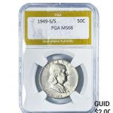 1949-S/S Franklin Half Dollar PGA MS66