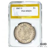 1887-S Morgan Silver Dollar PGA MS64+