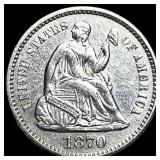 1870 Seated Liberty Half Dime CLOSELY UNCIRCULATED