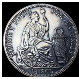 1917 FG JR Peru Silver 1/2 Sol