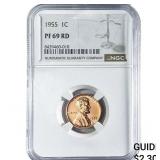 1955 Wheat Cent NGC PF69 RD
