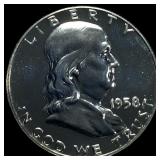 1958 Franklin Half Dollar GEM PROOF