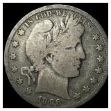 1896-O Silver Barber Half Dollar LIGHTLY CIRCULATE