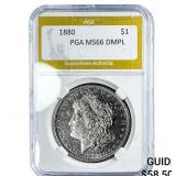1880 Morgan Silver Dollar PGA MS66 DMPL