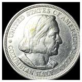 1893 Silver Columbian Half Dollar CHOICE AU