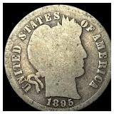 1896-S Silver Barber Dime NICELY CIRCULATED