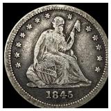 1845 Seated Liberty Quarter LIGHTLY CIRCULATED