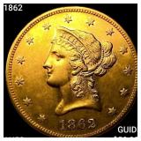 1862 $10 Gold Eagle CHOICE AU