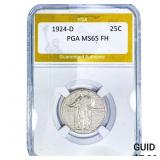 1924-D Standing Liberty Quarter PGA MS65 FH