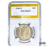 1946-D Walking Liberty Half Dollar PGA MS66+
