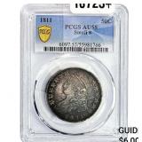 1811 Capped Bust Half Dollar PCGS AU55 Small 8